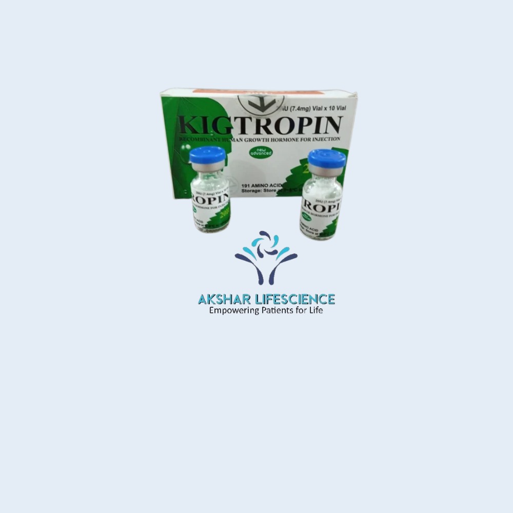 Kigtropin 20 IU growth hormone injection vial for hormone deficiency treatment