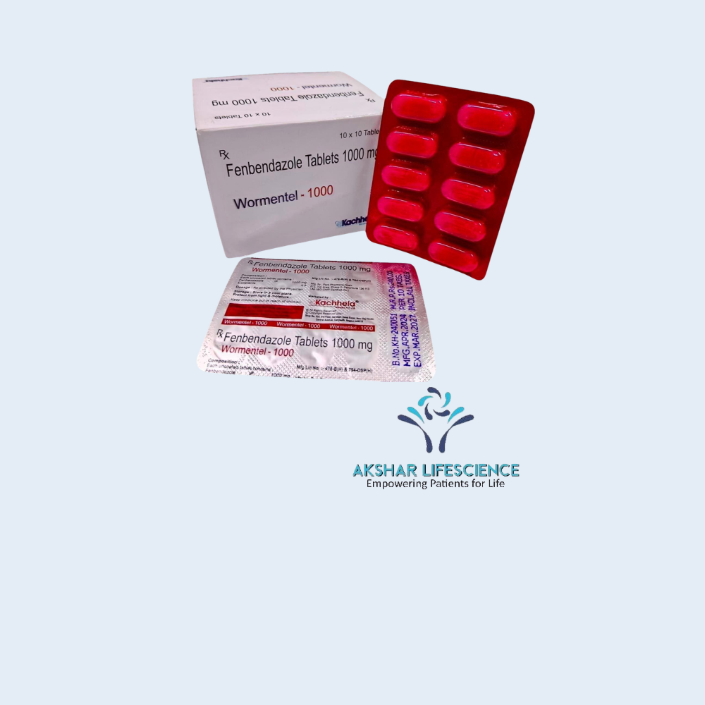 Wormentel 1000 mg Fenbendazole tablet for deworming animals