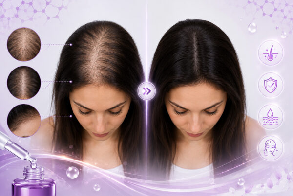 Hairline-F Solution hair growth serum for hair loss control and hair regrowth treatment on scalp