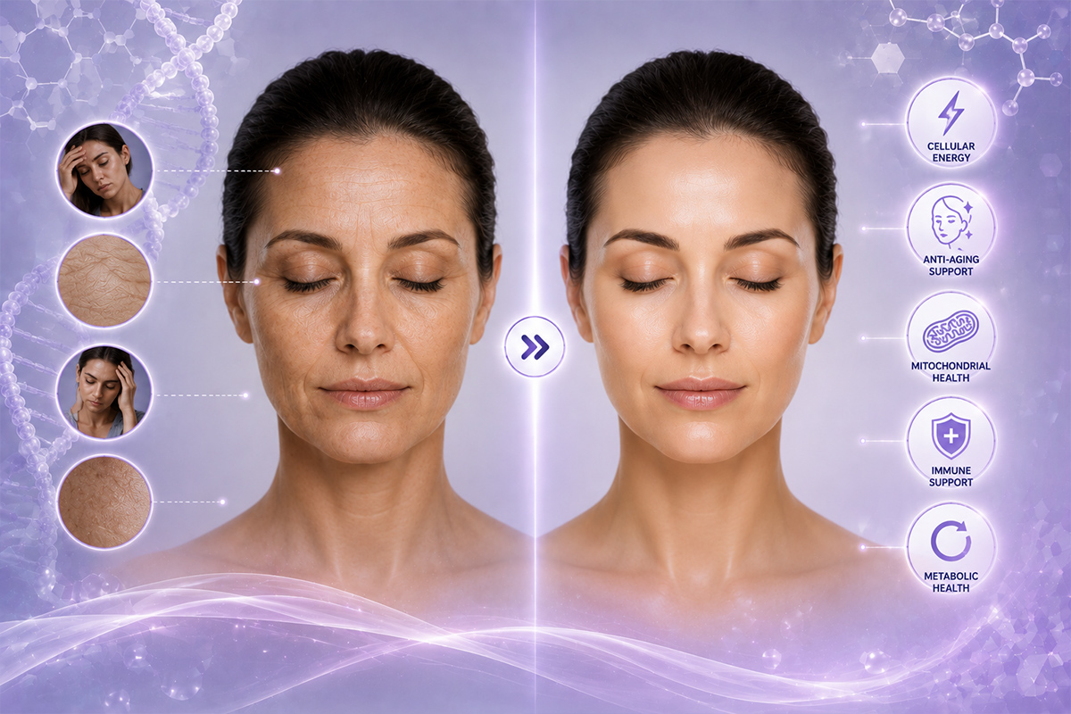NAD+ 1000mg Injection cellular energy booster anti-aging therapy injection for metabolic and wellness support